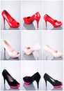 Collection of woman shoes Royalty Free Stock Photo