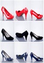 Collection of woman shoes Royalty Free Stock Photo
