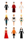 Collection of women occupation icons