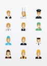 collection of women and occupations. Vector illustration decorative design