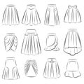 Collection of women romantic skirts