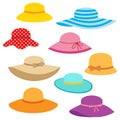 Collection of women`s summer hats