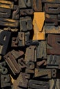 Collection of wood type blocks Royalty Free Stock Photo