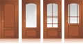 Collection of wooden doors Royalty Free Stock Photo