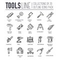 Collection of working tools icons items design. Cnstruction instruments with any elements set. Diy, building, work