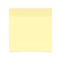 Collection of yellow colored sheets of note papers with curled corner and shadow, ready for your message. Realistic. Isolated on Royalty Free Stock Photo