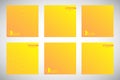 Collection of yellow gradient geometric striped backgrounds