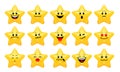 Vector set of star emoticons