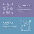 Collection of yoga banners.
