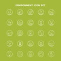 Collection of environment icon set. Vector illustration decorative design Royalty Free Stock Photo