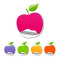 Collections colorful sticker apple