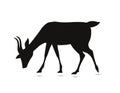 Black Goat Animals isolated vector Silhouettes Royalty Free Stock Photo