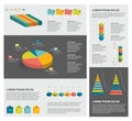 Collections of infographics flat design diagrams.