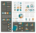 Collections of infographics flat design diagrams.