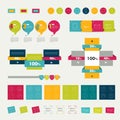 Collections of infographics flat design diagrams.