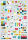 Collections of infographics flat design template.