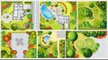 Collections od Landscape Plan Royalty Free Stock Photo