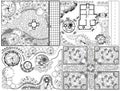 Collections od Landscape Plan Royalty Free Stock Photo