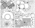 Collections od Landscape Plan Royalty Free Stock Photo