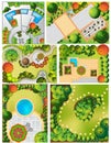 Collections od Landscape Plans Royalty Free Stock Photo
