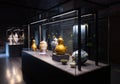 Collections of porcelain in kitchen pavilion of Topkapi Palace in Istanbul, Turkey