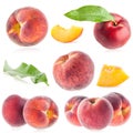 Collections of ripe peach