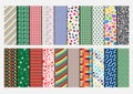 Collections of twenty simple wrapping paper in various colors for various events