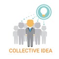 Collective Idea Businesspeople Team Cooperation Icon Business Banner