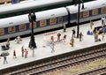 Model of a railway platform at the National Show Museum `Grand Model Russia`.