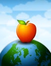 Collective Knowledge Apple Earth Royalty Free Stock Photo