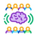 Collective mind icon vector outline illustration
