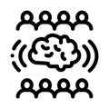 Collective mind icon vector outline illustration