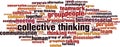 Collective thinking word cloud Royalty Free Stock Photo