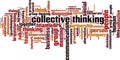 Collective thinking word cloud Royalty Free Stock Photo