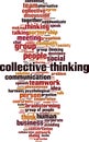 Collective thinking word cloud Royalty Free Stock Photo
