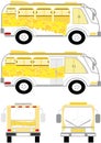 Collective transport unit with yellow bubbles