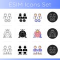 Collective work icons set Royalty Free Stock Photo