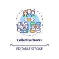 Collective works concept icon