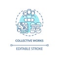 Collective works concept icon