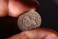 Collector investigates old Grand Duchy of Lithuania coin half-grosz