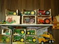 Toys, old metal farm tractors, Ertl, Case IH, John Deere