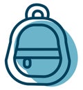 Colledge backpack, icon Royalty Free Stock Photo