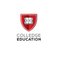 Colledge vector logo. Education logo. School badge. Edducation emblem
