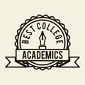 college academics logo element. Vector illustration decorative design