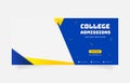 College admission banner template vector design