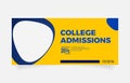 College admission template promo banner website social media