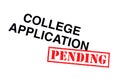 College Application Pending