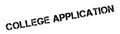 College Application rubber stamp