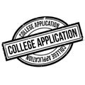 College Application rubber stamp