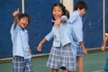 In a college in Bangkok, children have fun in the playground during the break